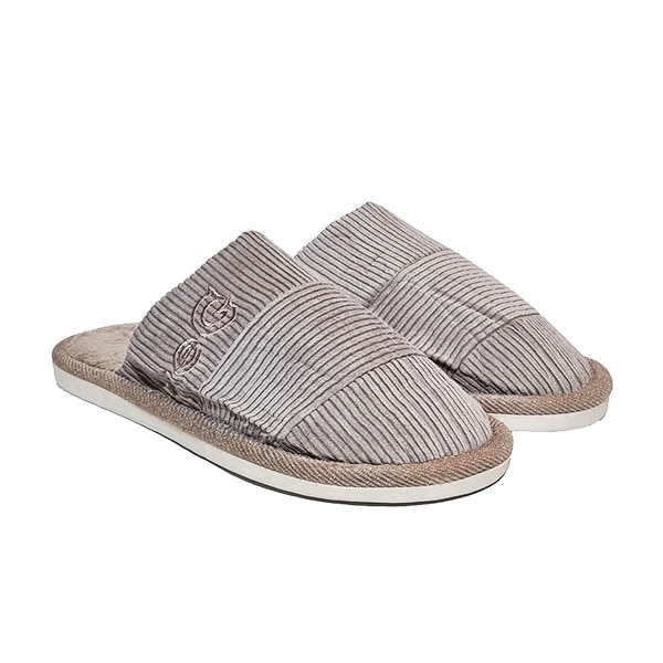 Papuci casa barbati material reiat Ega, Camel