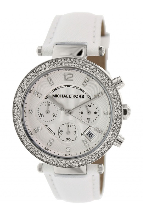 Ceas Michael Kors dama Parker MK2277 alb Leather Quartz