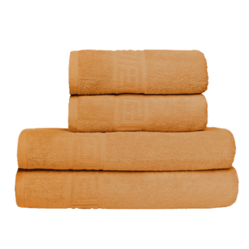 Set 4 Prosoape Greek Border, 2 x 50x90cm, 2 x 70x140cm, PORTOCALIU Set 4 Prosoape Greek Border, 2 x 50x90cm, 2 x 70x140cm, PORTOCALIU