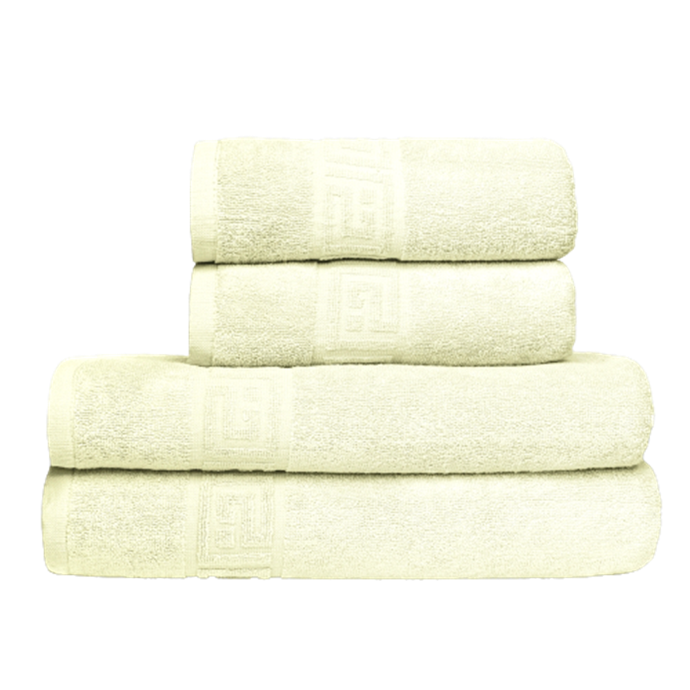 Set 4 Prosoape Greek Border, 2 x 50x90cm, 2 x 70x140cm, CREM