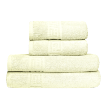 Set 4 Prosoape Greek Border, 2 x 50x90cm, 2 x 70x140cm, CREM Set 4 Prosoape Greek Border, 2 x 50x90cm, 2 x 70x140cm, CREM