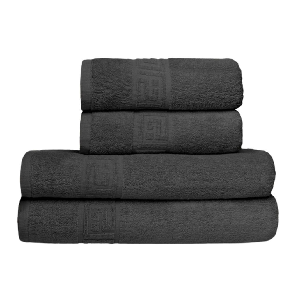 Set 4 Prosoape Greek Border, 2 x 50x90cm, 2 x 70x140cm, GRI