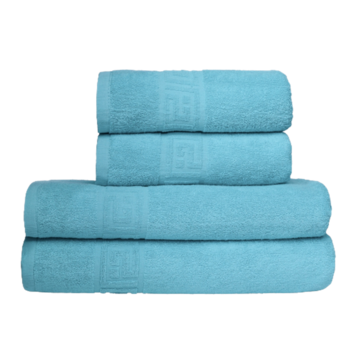 Set 4 Prosoape Greek Border, 2 x 50x90cm, 2 x 70x140cm, BLEU Set 4 Prosoape Greek Border, 2 x 50x90cm, 2 x 70x140cm, BLEU