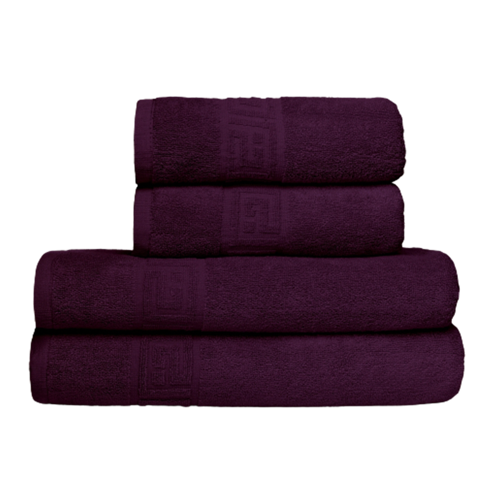 Set 4 Prosoape Greek Border, 2 x 50x90cm, 2 x 70x140cm, MOV