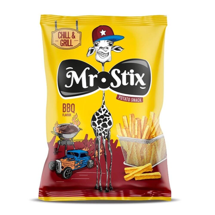 Mr. Stix BBQ snack, 50 g, Barbeque ízű