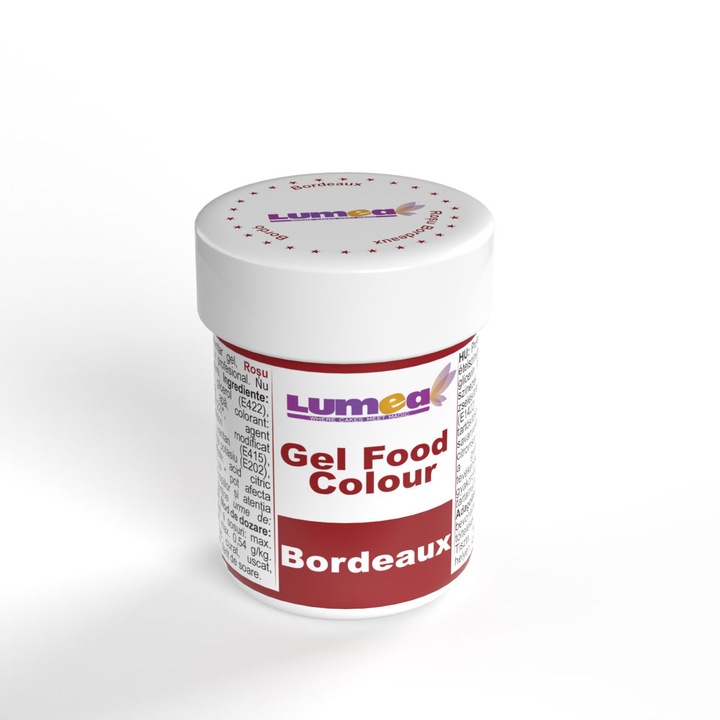 Colorant alimentar gel Rosu bordeaux, 30g - Lumea
