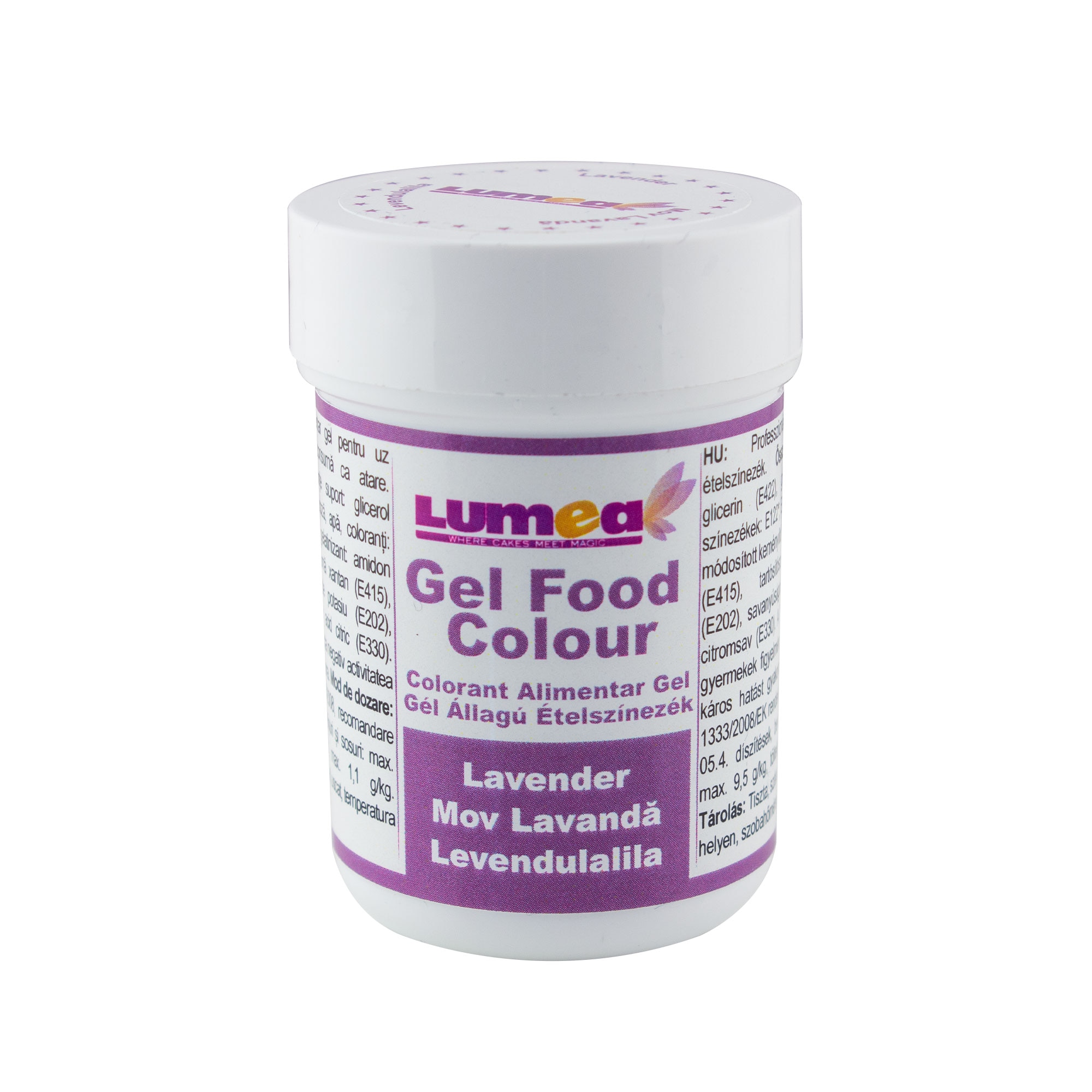 Colorant alimentar gel Mov lavanda, 30g - Lumea