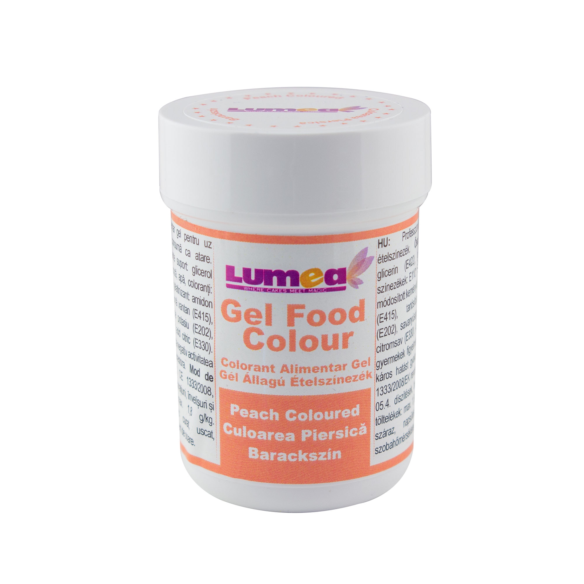 Colorant alimentar gel culoare Piersica, 30g - Lumea