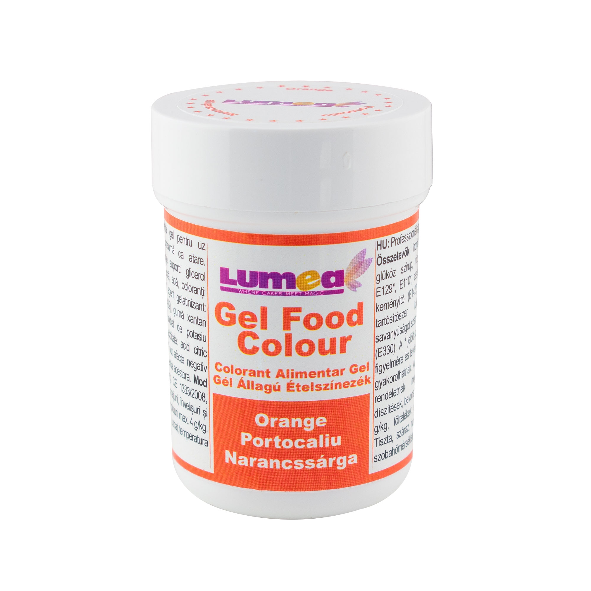 Colorant alimentar gel culoare Portocaliu, 30g - Lumea
