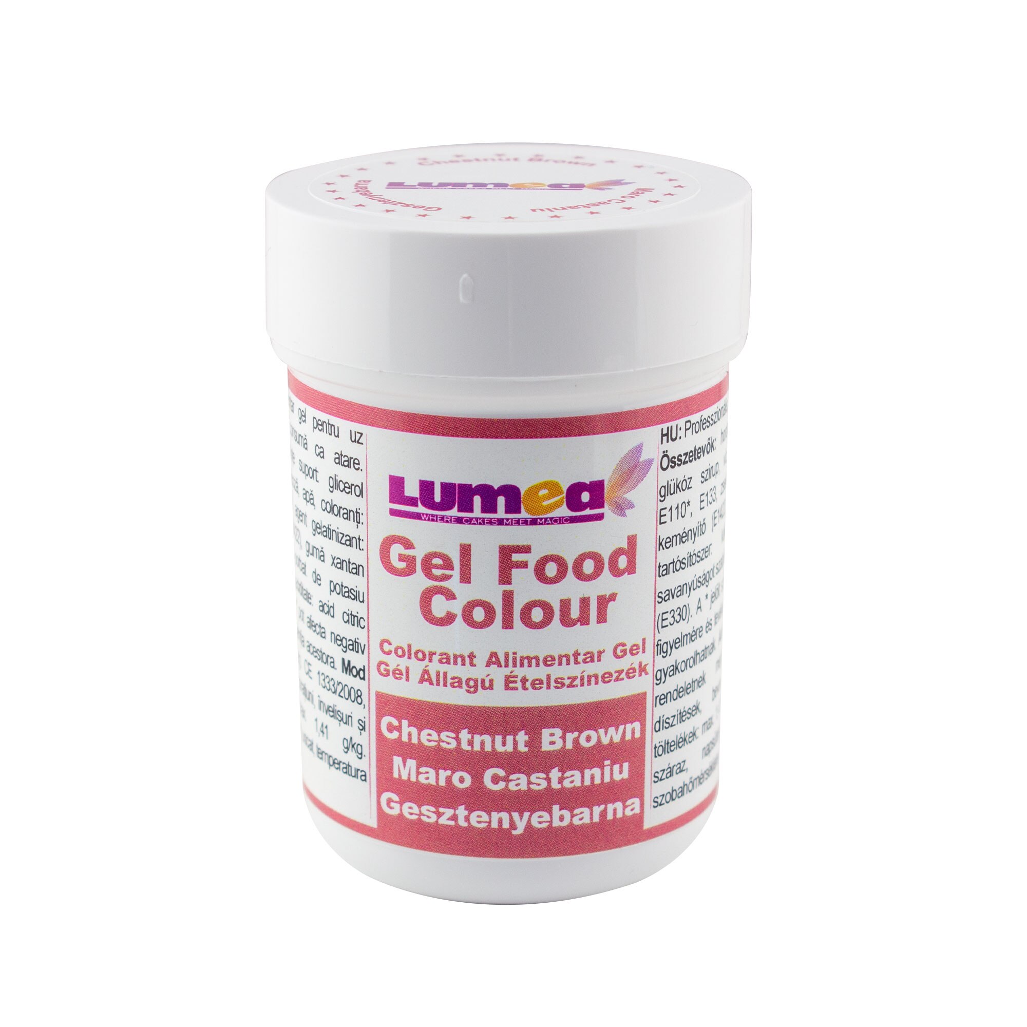 Colorant alimentar gel Maro castaniu, 30g - Lumea