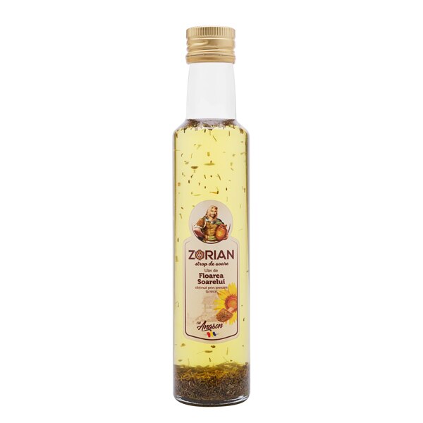 Ulei de floarea soarelui presat la rece, aromat cu anason - 250 ml