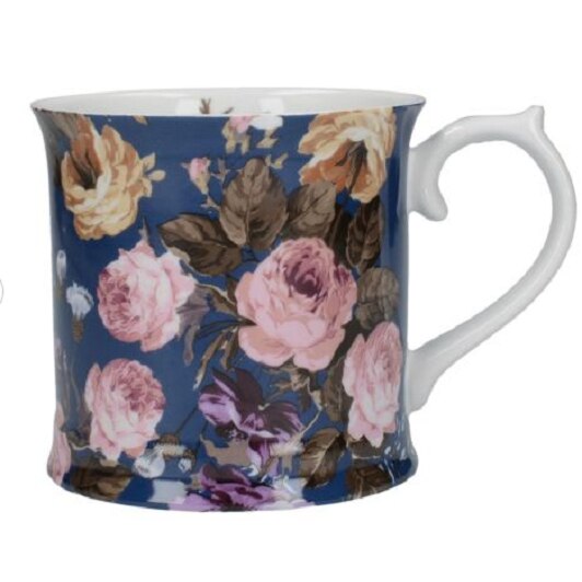 Cana - Navy Floral, Ceramica, 400 ml, Multicolor
