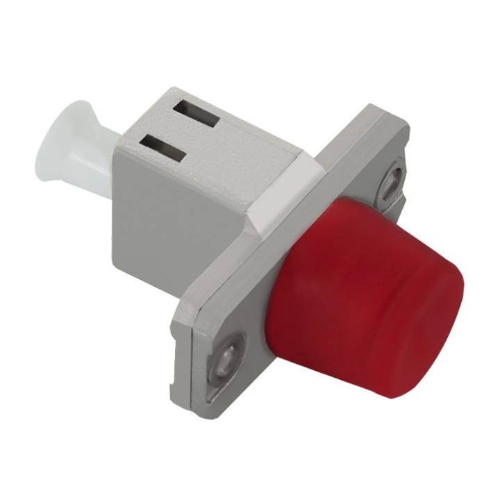 Adaptor Hibrid Fibra Optica Qoltec 54148 Simplex Multimodala Conector LC/UPC la FC/UPC pentru Retele de Mare Viteza si Conectivitate Fara Intreruperi, Ideal pentru Switch-uri si Patchcord-uri