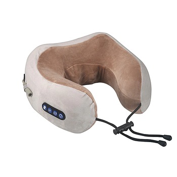 Perna electrica de vibromasaj Tiessa®, incalzire pentru gat, spuma cu memorie, crem Perna electrica de vibromasaj Tiessa®, incalzire pentru gat, spuma cu memorie, crem