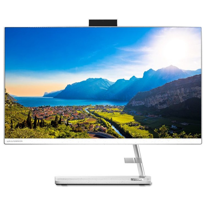 Настолен компютър Lenovo IdeaCentre 3 24ALC6 All-in-One, Процесор AMD Ryzen 5 5500U (2.1/4.0GHz,8M), 16 GB, 512 GB SSD M.2 NVMe, AMD Radeon Graphics, Windows 11 Professional