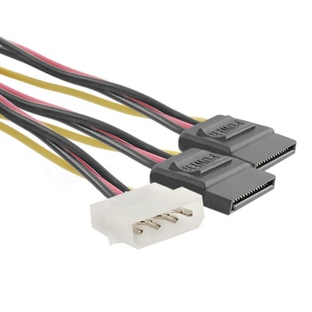 Cablu adaptor alimentare Qoltec POWER MOLEX, 2xSata, 0.2 m, Multicolor Cablu adaptor alimentare Qoltec POWER MOLEX, 2xSata, 0.2 m, Multicolor