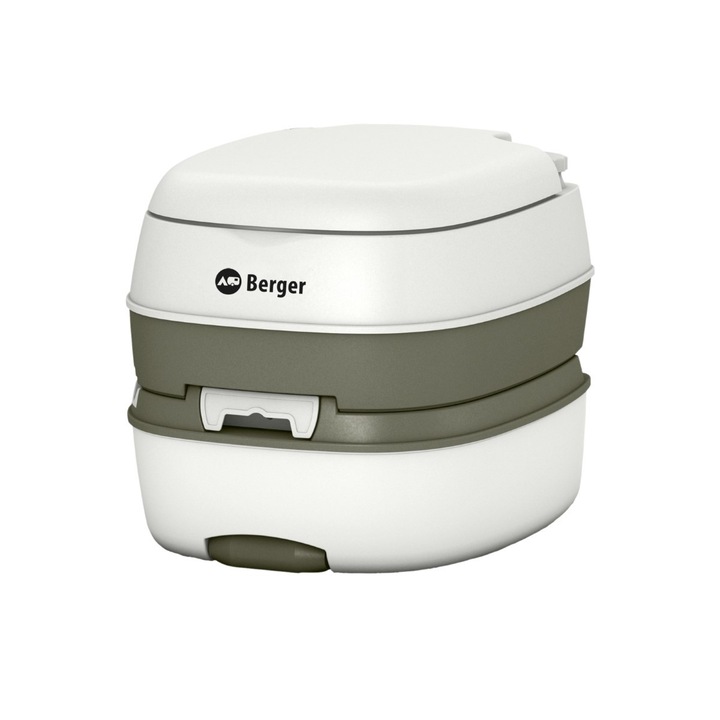 Мобилна тоалетна, преносима, екологична, бутална помпа, индикатор за ниво на пълнене и вградено транспортно колело