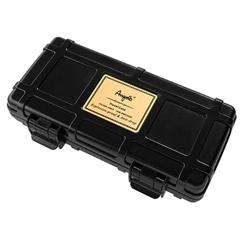 Humidor trabucuri Angelo Black din lemn de cedru, de calatorie