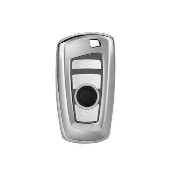 Husa Cheie Smartkey BMW 3/4 Butoane Silver TPU BMW Seria F Husa Cheie Smartkey BMW 3/4 Butoane Silver TPU BMW Seria F