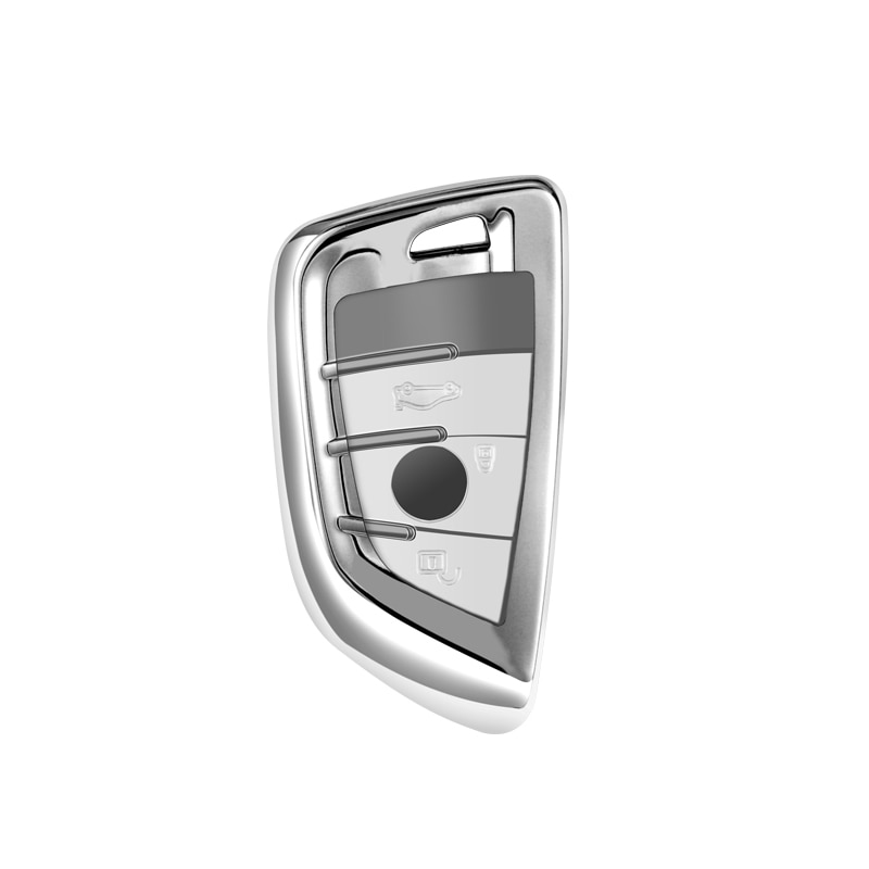 Husa Cheie Smartkey BMW 3/4 Butoane Seria G Silver TPU