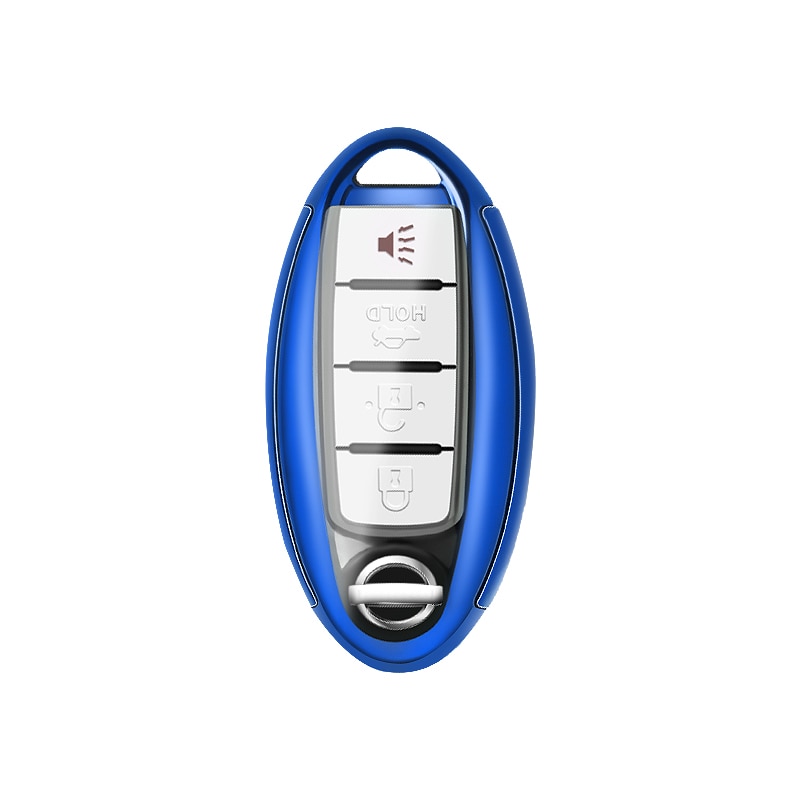 Husa Cheie Auto NISSAN Smartkey TPU ALBASTRA