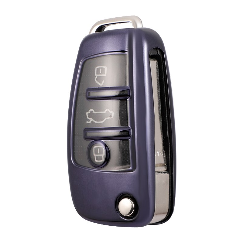 Husa Cheie Briceag Audi 3 Butoane Mov TPU