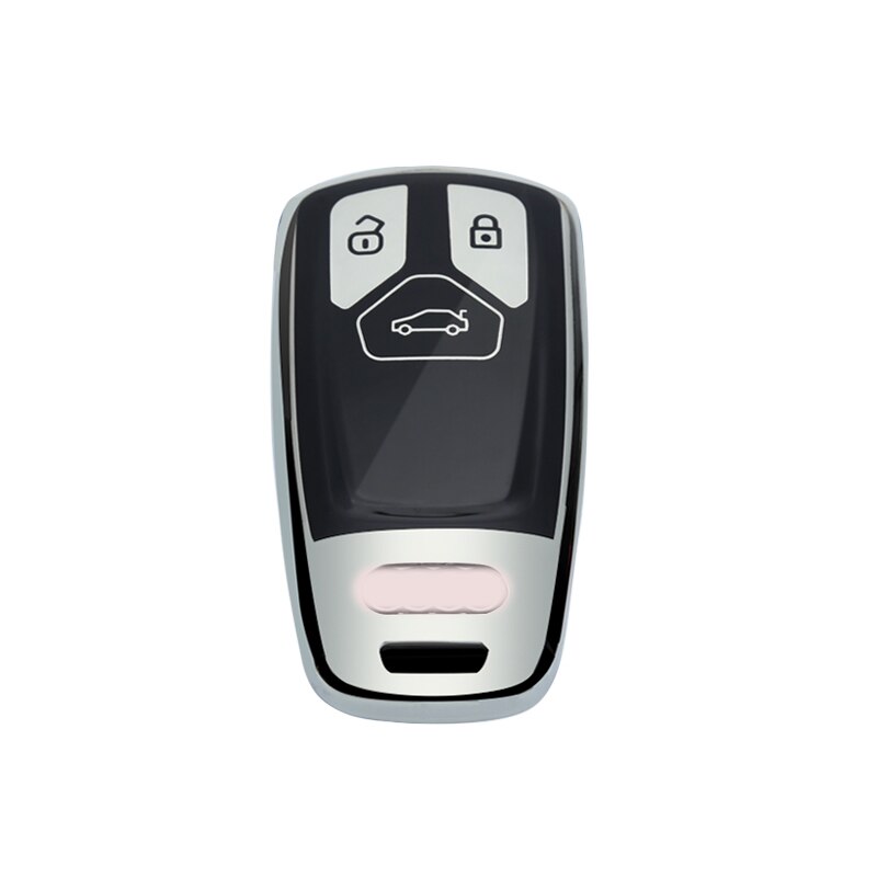 Husa Cheie Audi SmartKey TPU GRI cu Negru