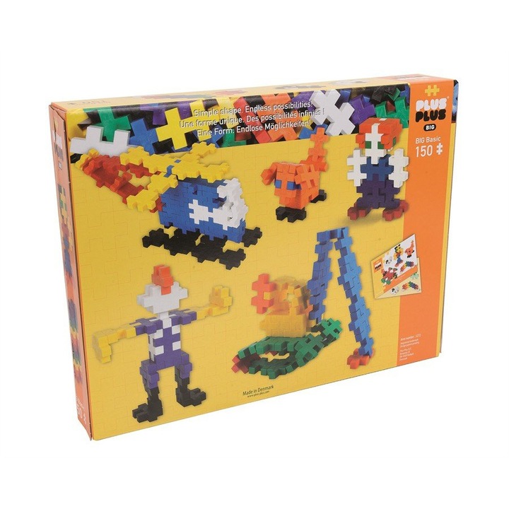 Комплект за конструиране Plus-Plus, Big Basic Mix, 150 части