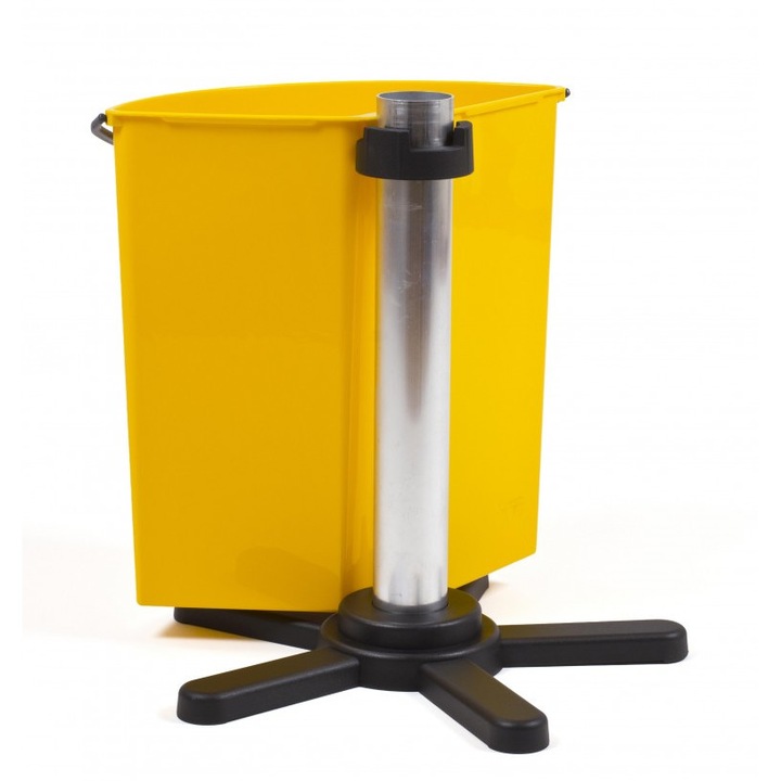 Cos de gunoi rotativ 3in1 DacEnergy©, 3 cosuri cu volum de 12L, din polipropilena, cu maner batant, ergonomic, echipat cu un capac