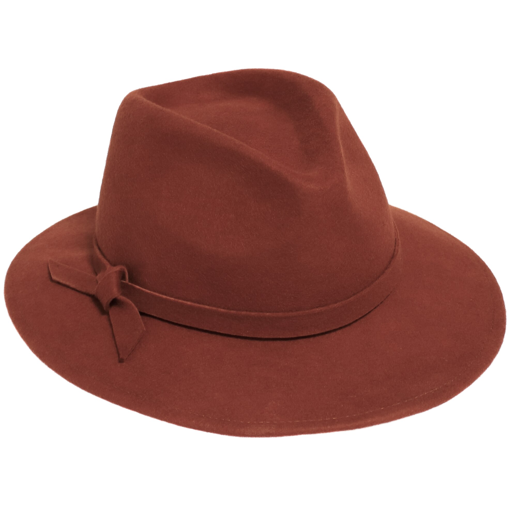 Palarie unisex, din 100% lana, cu snur, Portocaliu, marime 55 cm - PAL463