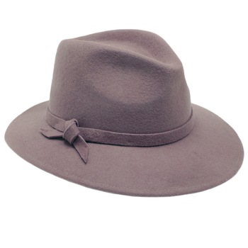 Palarie unisex, din 100% lana, cu snur, Lila, marime 55 cm - PAL471 Palarie unisex, din 100% lana, cu snur, Lila, marime 55 cm - PAL471