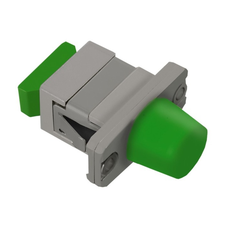Adaptor hibrid Qoltec FC / APC - SC / APC, Simplex, Singlemode, Verde