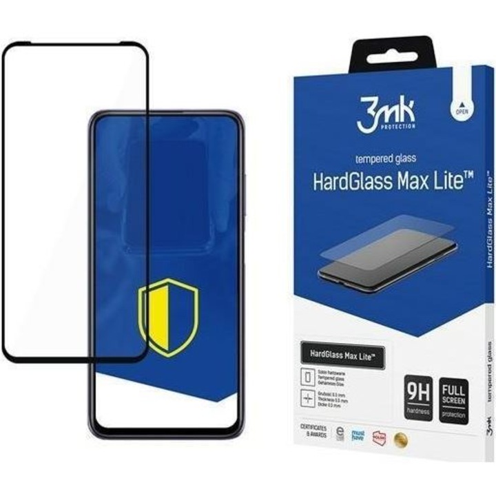 Протектор 3Mk HG Max Lite за Xiaomi Redmi Note 9T, 5G, Черен