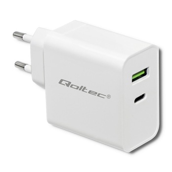 Incarcator Retea Qoltec, 45W, 5-20V, 2.4-3A, USB tip C, USB, Alb Incarcator Retea Qoltec, 45W, 5-20V, 2.4-3A, USB tip C, USB, Alb