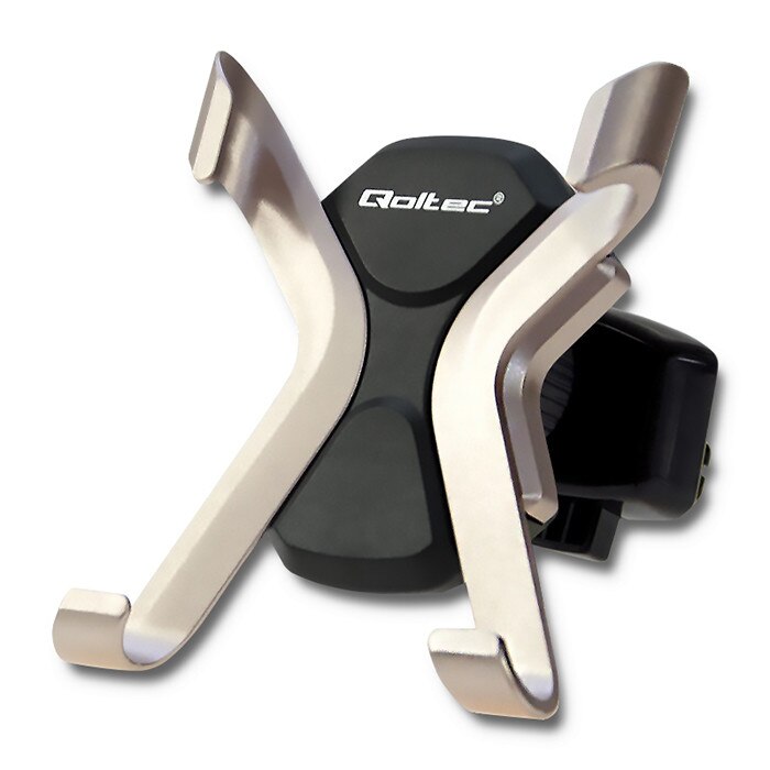 Suport auto de telefon Qoltec, Negru/Auriu