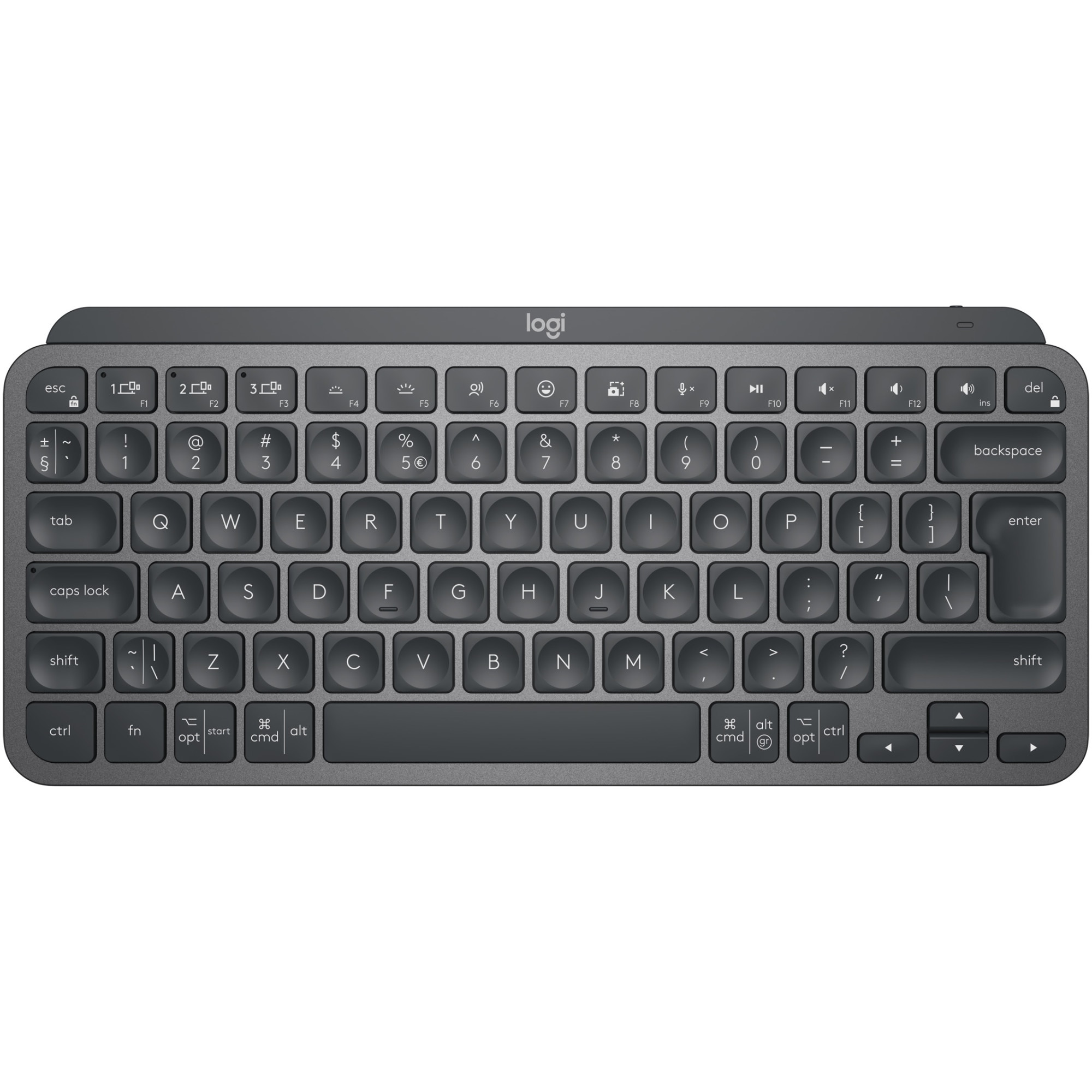 Tastatura iluminata Logitech MX Keys Mini, Wireless, layout US INTL, Negru