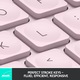 Клавиатура Безжична Logitech MX Keys Mini, Подсветка, Layout US INTL, Розов