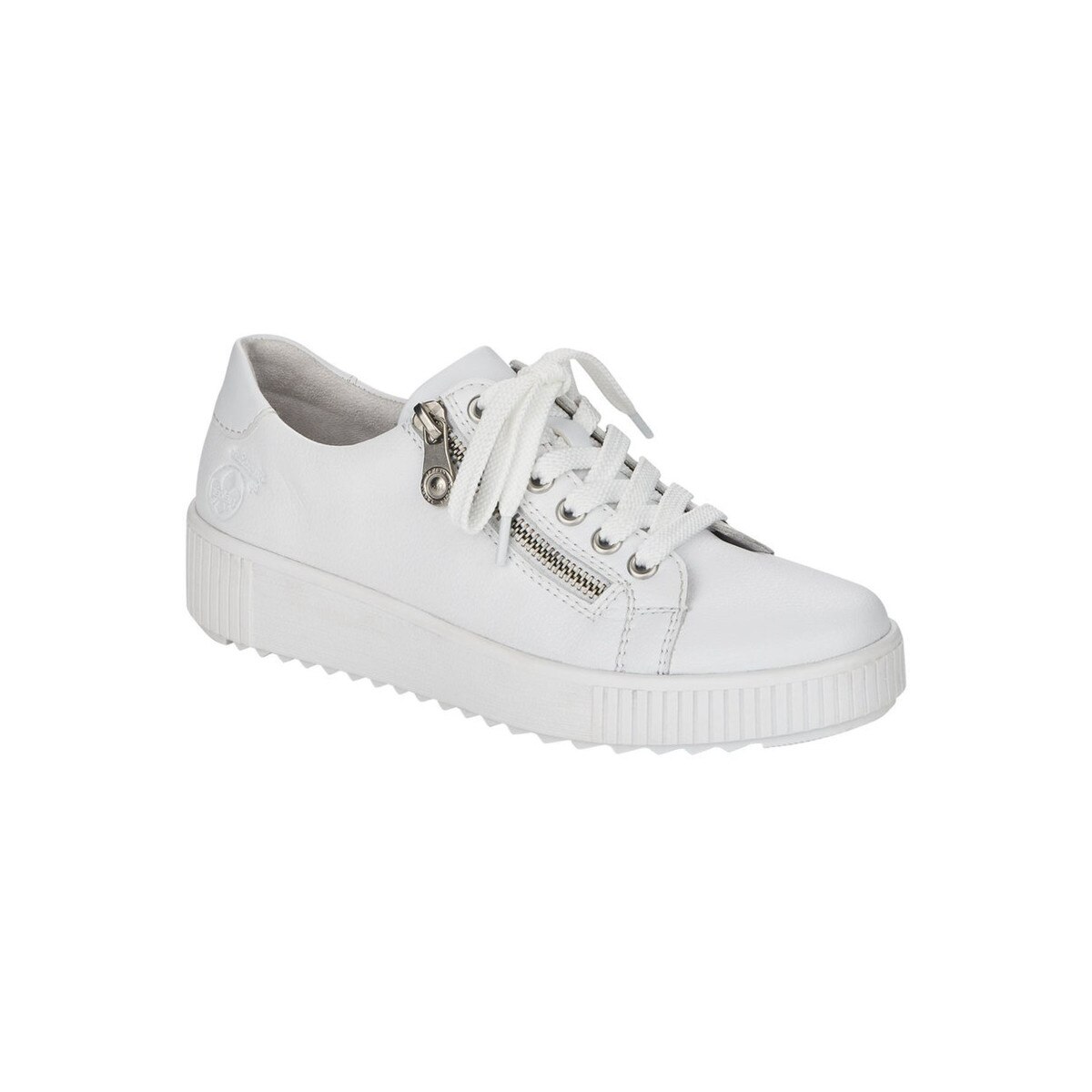 Pantofi sport dama, Rieker, Casual Trainers, Piele naturala, Alb