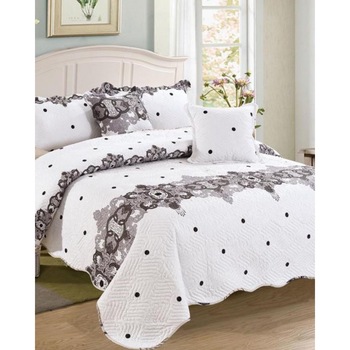 Set Cuvertura de Pat si 4 Fete de Perna, Finet, 5 piese, White King, CVY-05 Set Cuvertura de Pat si 4 Fete de Perna, Finet, 5 piese, White King, CVY-05