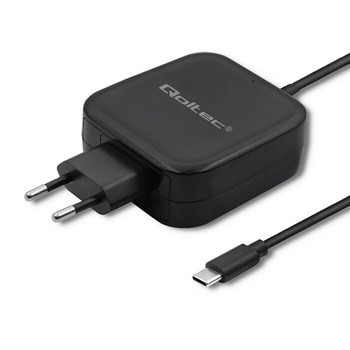 Incarcator Retea Qoltec, 65W, 5-20V, 3-3.25A, USB tip C, Negru Incarcator Retea Qoltec, 65W, 5-20V, 3-3.25A, USB tip C, Negru