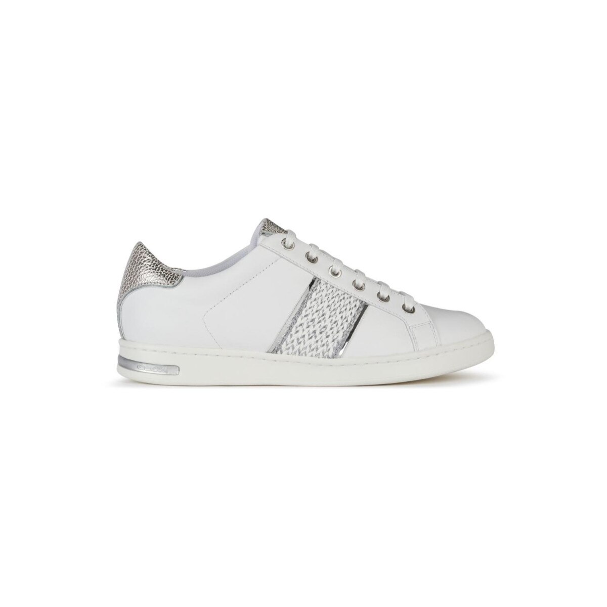 Pantofi sport dama, Geox, D Jaysen Off, Piele naturala, Alb