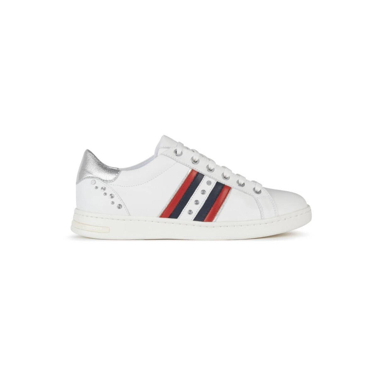 Pantofi sport dama, Geox, D Jaysen, Piele ecologica, Alb, 38 EU