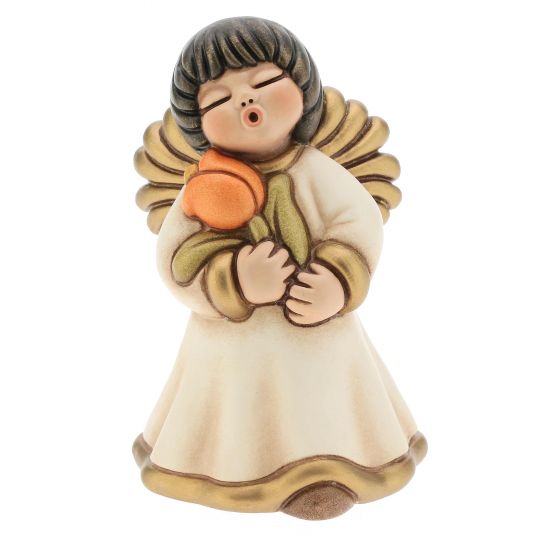 Ingerul Sissi cu lalea, ceramica THUN, 7.5 cm