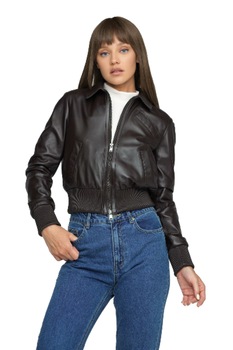 Geaca din piele 1024, Maro Geaca din piele 1024, Maro