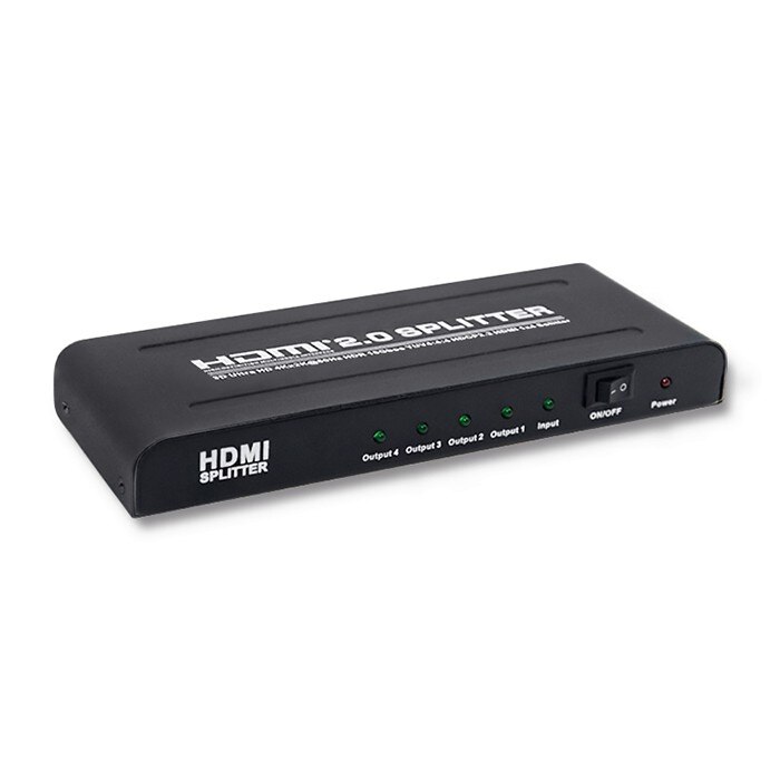 HDMI Splitter v. 2.0 Active, 1x4, Qoltec, Negru