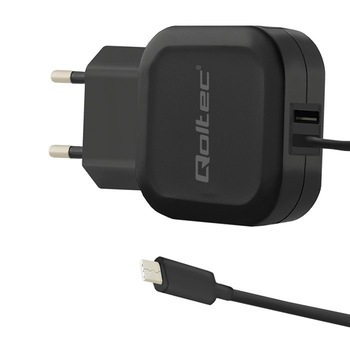 Incarcator Retea Qoltec, 5V, 3.4A, 17W, USB + USB tip C, Negru Incarcator Retea Qoltec, 5V, 3.4A, 17W, USB + USB tip C, Negru