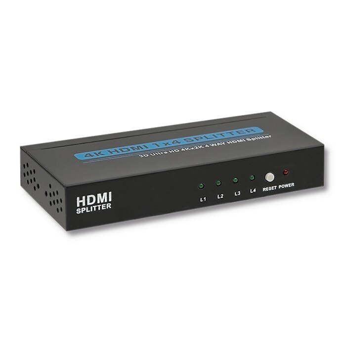HDMI Splitter v. 1.4, 1x4, Qoltec, Negru