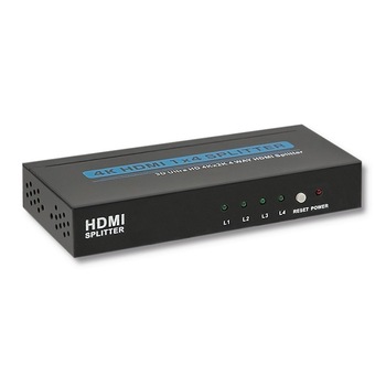 HDMI Splitter v. 1.4, 1x4, Qoltec, Negru HDMI Splitter v. 1.4, 1x4, Qoltec, Negru