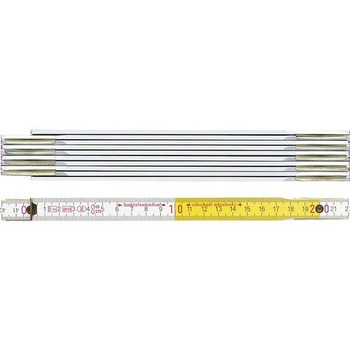 Metru tamplarie BMI 2m, din lemn de fag, gradat pe ambele parti Metru tamplarie BMI 2m, din lemn de fag, gradat pe ambele parti