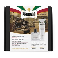 Set de barbierit cu after shave balsam 100 ml si crema de barbierit 150 ml, Proraso, Sensitive Duo Pack